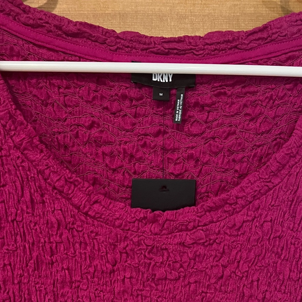 DKNY Fuchsia Textured Blouse - Picture 2 of 5